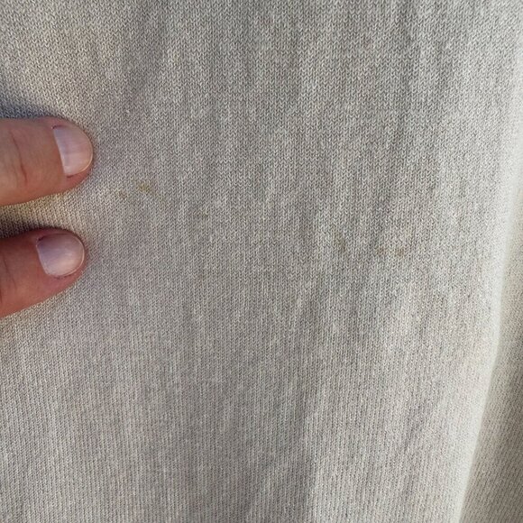 Chicos Sequin Embellished V Neck Glam Beige Gold Knit Cardigan Sweater Size 3 - Picture 3 of 9